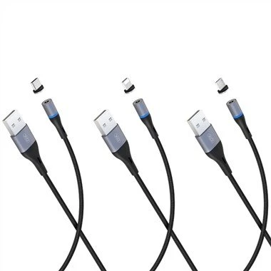 2.4A كابل USB مغناطيسي Fpr Micro Type C و Lightning